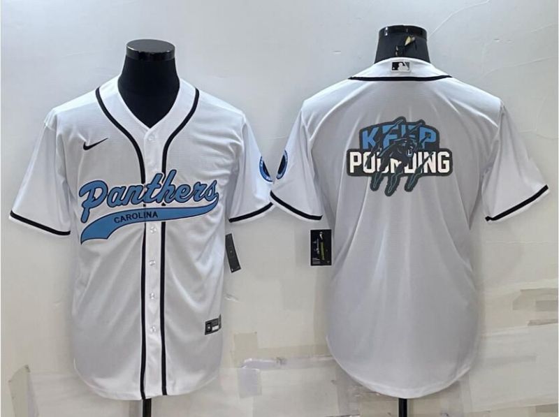 Men Carolina Panthers Blank White 2022 Nike Co branded NFL Jersey->women nfl jersey->Women Jersey